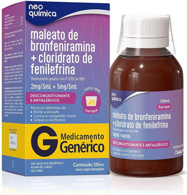 BRONFENIRAMINA+ FENILEFRINA XPE 120ML XPE  - HISCONGEX -  NEO QUIMICA