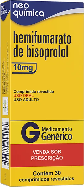 BISOPROLOL 10MG CX 30 COMP NEO QUIMICA