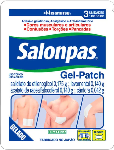 SALONPAS GELPATCH 3 ADESIVOS HISAMITSU