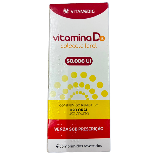 VITAMINA D3 50.000UI CX 04 COMP VITAMEDIC