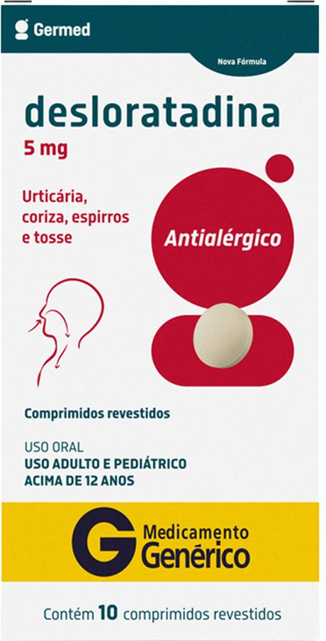 DESLORATADINA 5MG CX 10 COMP GERMED