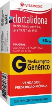 CLORTALIDONA 50MG CX 30 COMP  - CLORDILON -  VITAMEDIC