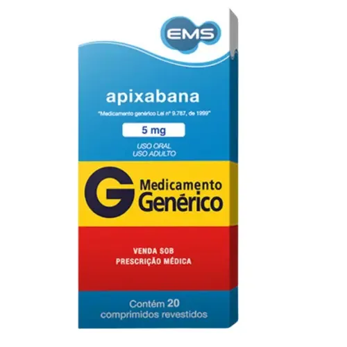 APIXABANA 5MG 20 COMP EMS