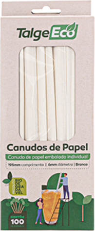CANUDO DE PAPEL ECOLOGICO 100UND