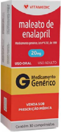 ENALAPRIL 5MG CX 30 COMP VITAMEDIC