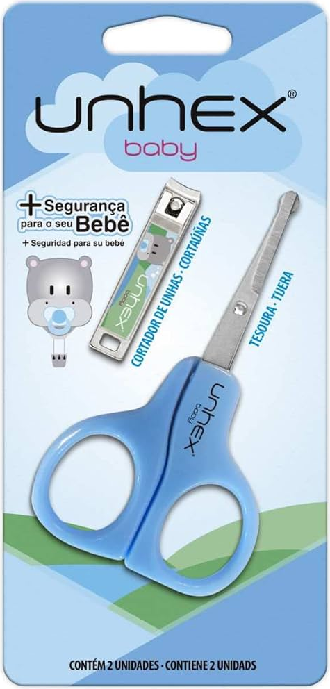 TESOURA E CORT UNHA UNHEX BABY AZUL MERHEJE