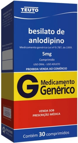 ANLODIPINO 5MG CX 30 COMP TEUTO