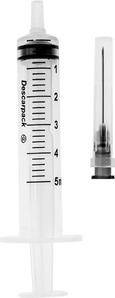 SERINGA 5ML C/AG 25X7 LL  - ROSCA -