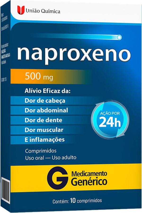 NAPROXENO 500MG CX 10 COMP UNIAO QUIMICA