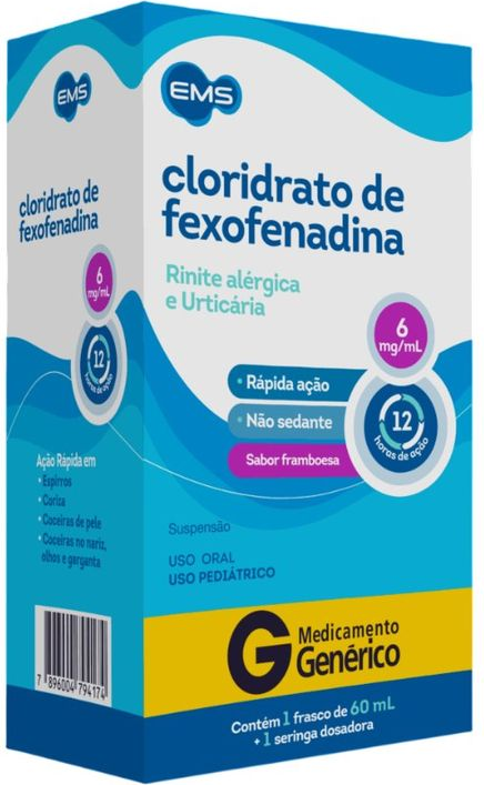 FEXOFENADINA 6MG 60ml EMS ERICO