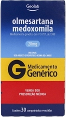 OLMESARTANA 20MG CX 30 COMP GEOLAB