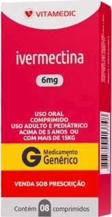 IVERMECTINA 6MG CX 08 COMP VITAMEDIC