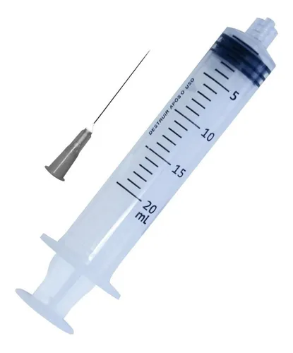 SERINGA 20ML C/AG 25X7 LL  - ROSCA -