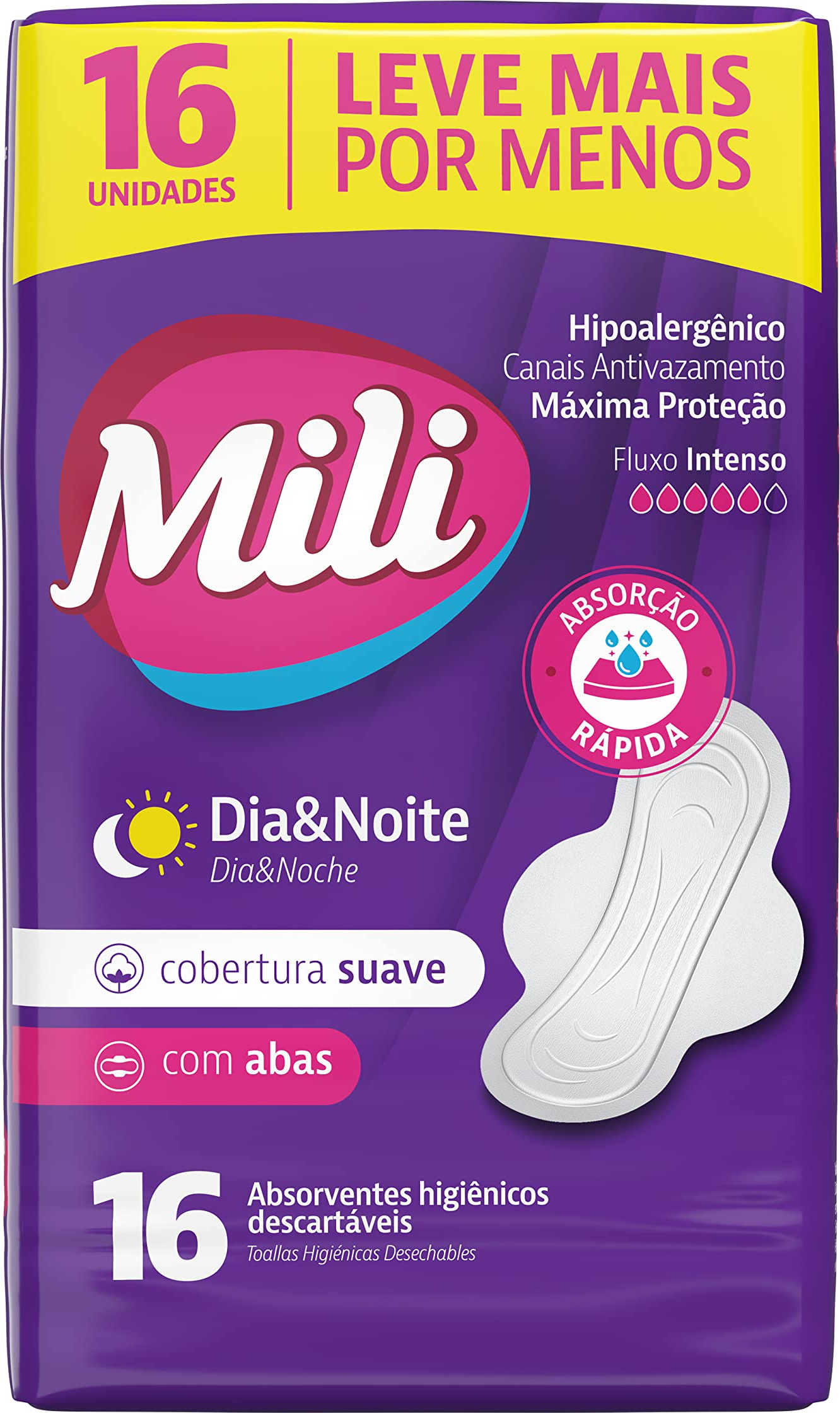 ABS MILI DIA E NOITE SUAVE C/ABAS C/16UN