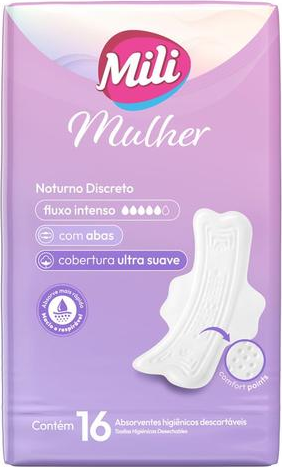ABS MILI MULHER NOTURNO DISCRETO C/ABAS C/16UN