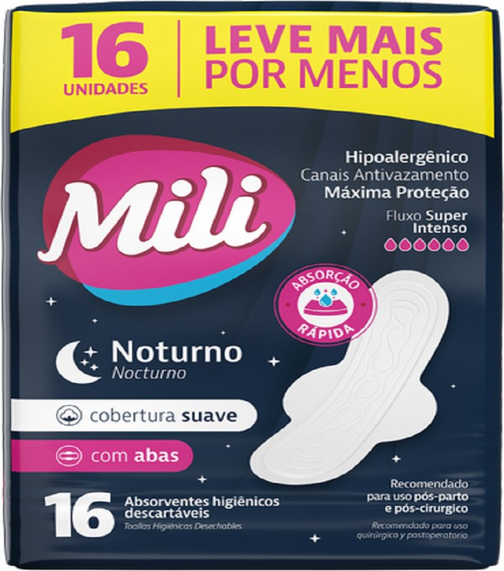 ABS MILI MULHER NOTURNO ULTRA C/ABAS C/16UN
