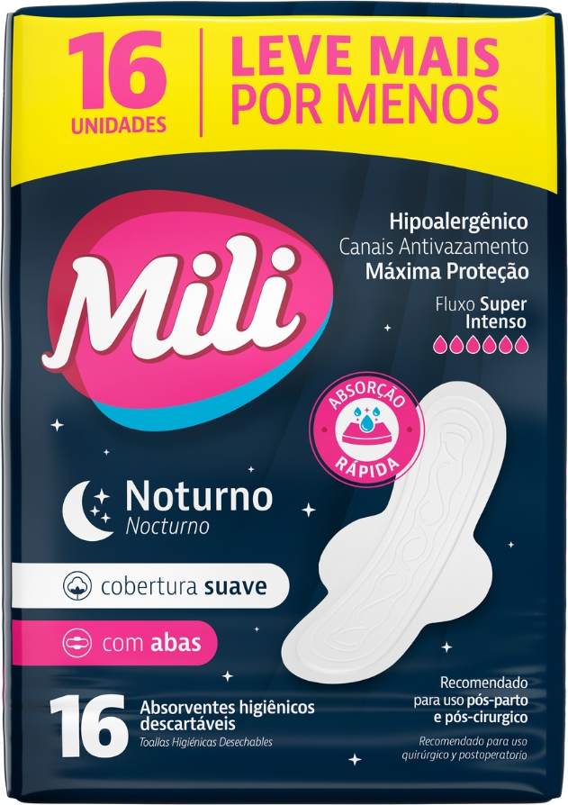 ABS MILI NOTURNO SUAVE C/ABAS C/16UN