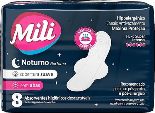 ABS MILI NOTURNO SUAVE C/ABAS C/8UN