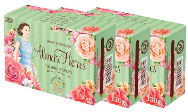 SAB KIT ALMA DE FLORES CLASSICO C/3 SABONTES 130GR