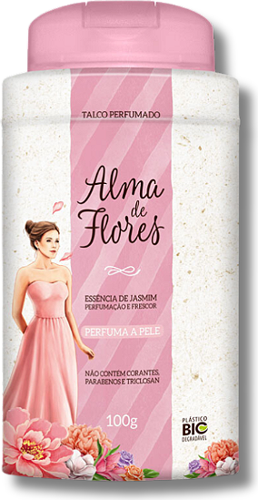 TALCO ALMA DE FLORES JASMIM 100G MEMPHIS