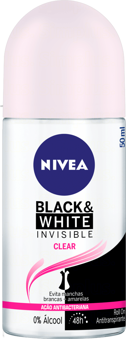 DES NIVEA ROLL FEM B&W CLEAR 50ML