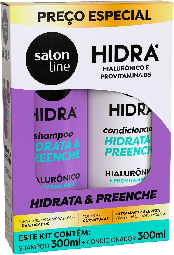 KIT SALON LINE HIDRA SH+COND HIALURONICO 300ML CADA