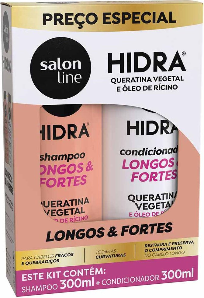 KIT SALON LINE HIDRA SH+COND QUERATINA 300ML CADA