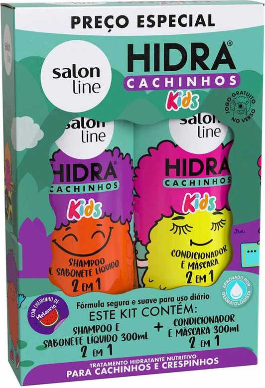 KIT SALON LINE HIDRA SH+COND CACHINHOS KIDS 300ML CADA
