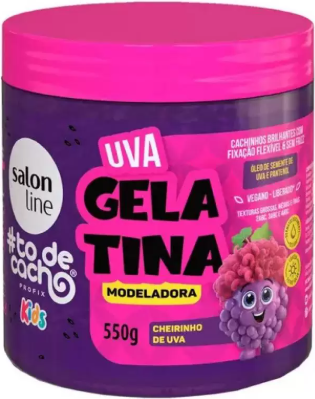 GELATINA SALON LINE KIDS TODECACHO UVA MODELADORA 550G