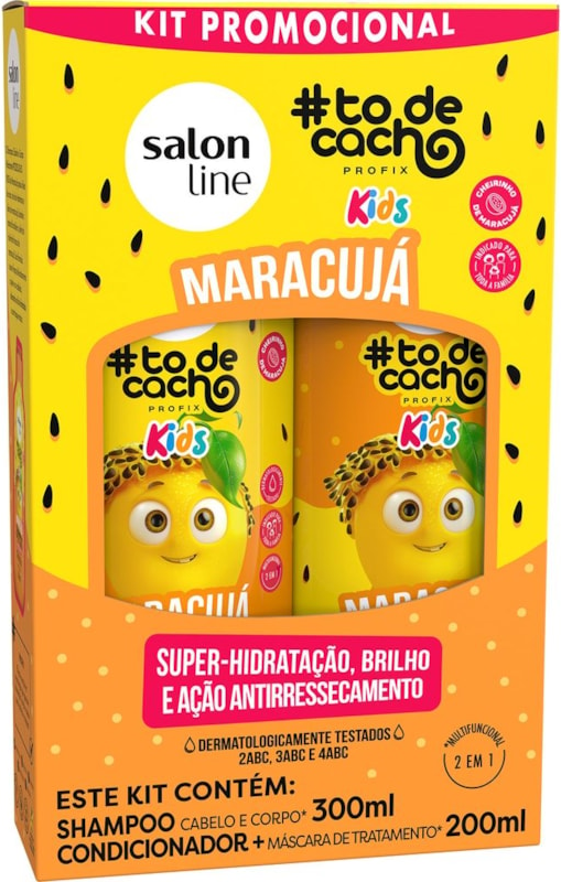 KIT SALON LINE TODECACHO SH 300ML+COND 200ML KIDS UVA