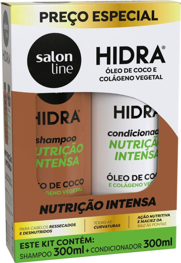 KIT SALON LINE HIDRA SH+COND OLEO DE COCO 300MLCADA
