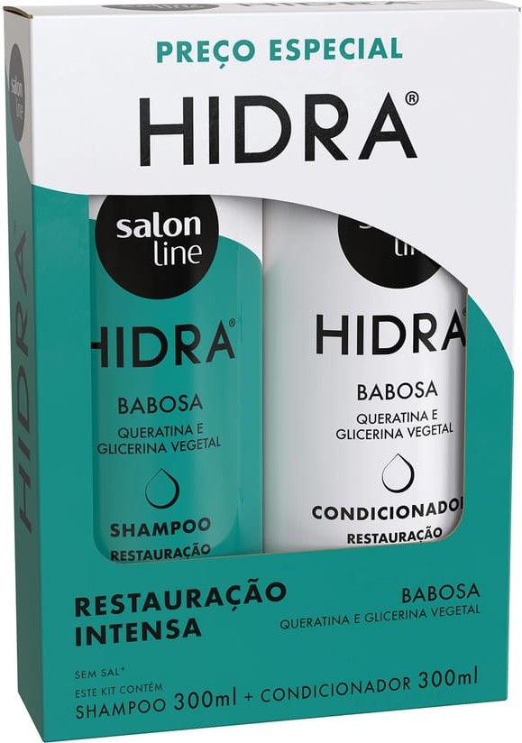 KIT SALON LINE HIDRA SH+COND BABOSA 300ML CADA