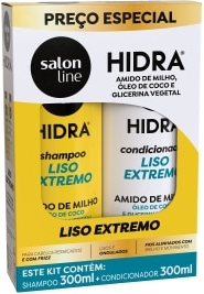 KIT SALON LINE HIDRA SH+COND AMIDO DE MILHO 300ML CADA