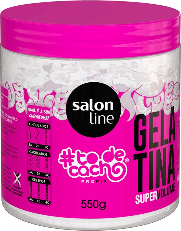 GELATINA SALON LINE TO DE CACHO SUPER VOLUME 550G