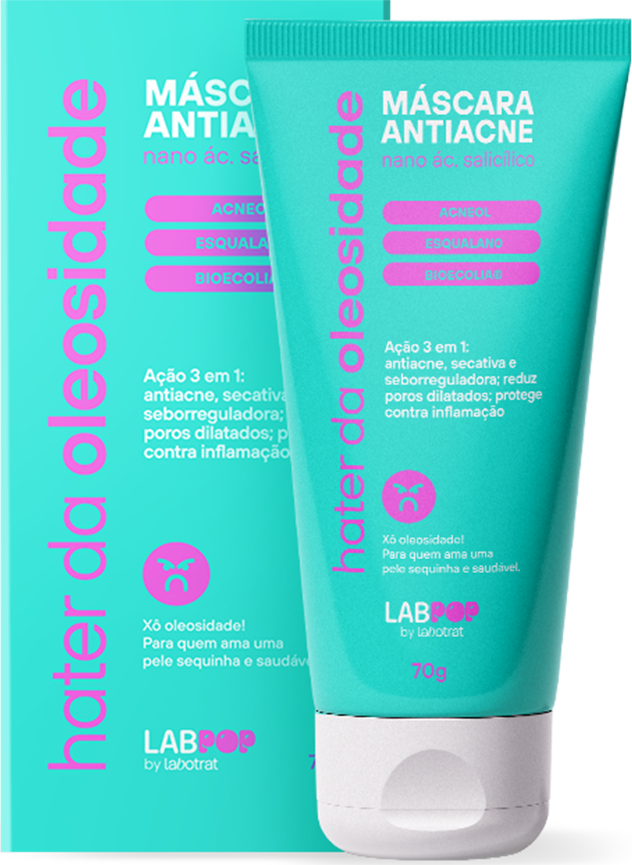 MASCARA FACIAL HATER DA OLEOSIDADE 70G LABPOP
