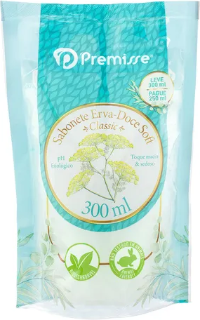 SAB LIQ PREMISSE REFIL 300ML ERVA DOCE SUAVE