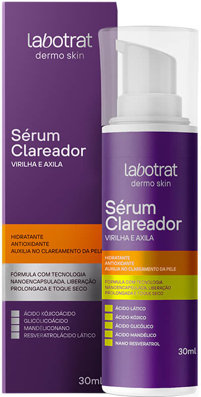SERUM CLAREADOR DE AXILA E VIRILHA DERMO SKIN 30ML LABOTRAT COM CARTUCHO
