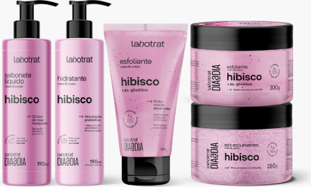 KIT EXPERIENCIA DE BANHO DIA A DIA HIBISCO C/ 5 ITENS LABOTRAT