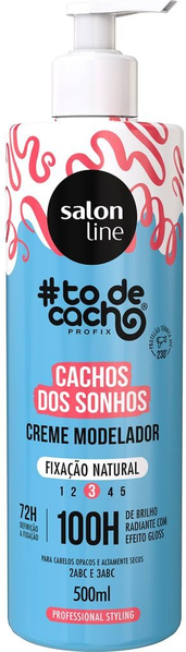 CR MODELADOR SALON LINE TODECACHO CACHOS 500ML FIXAÇÃO NATURAL