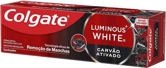 CR DENT COLGATE LUMINOUS WHITE CARVAO ATIVADO 70G