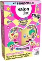 KIT SALON LINE SH+CREME MULTY KIDS DEFINICAO BAUNILHA DOCE 300ML