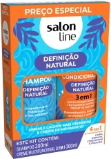 KIT SALON LINESH+CREME MULTY DEFINICAO NATURAL 300ML