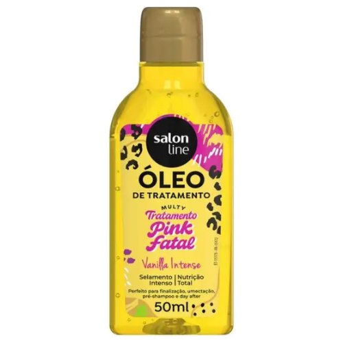 OLEO CAPILAR SALON LINE VANILLA MULTY PINK FATAL 50ML CACHOS DOS SONHOS
