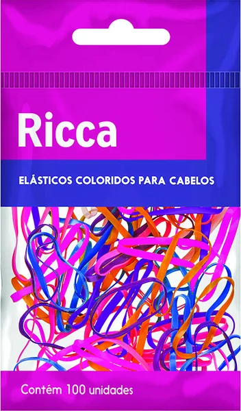 ELASTICOS COLORIDOS 100PCS RICCA
