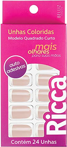 UNHAS RICCA AUTOADESIVAS FRANCESINHA ROSA
