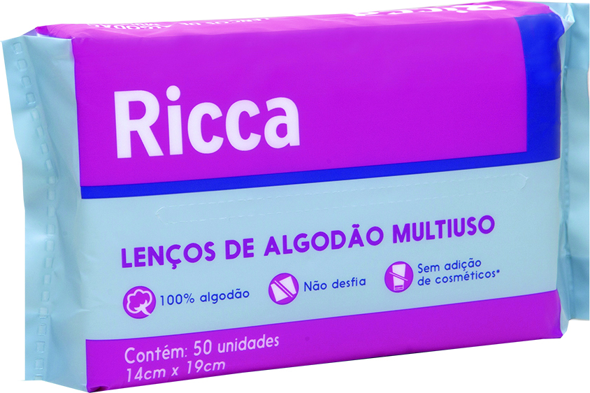 LENCO RICCA ALGODAO MULTIUSO RICCA 50 UNIDADES
