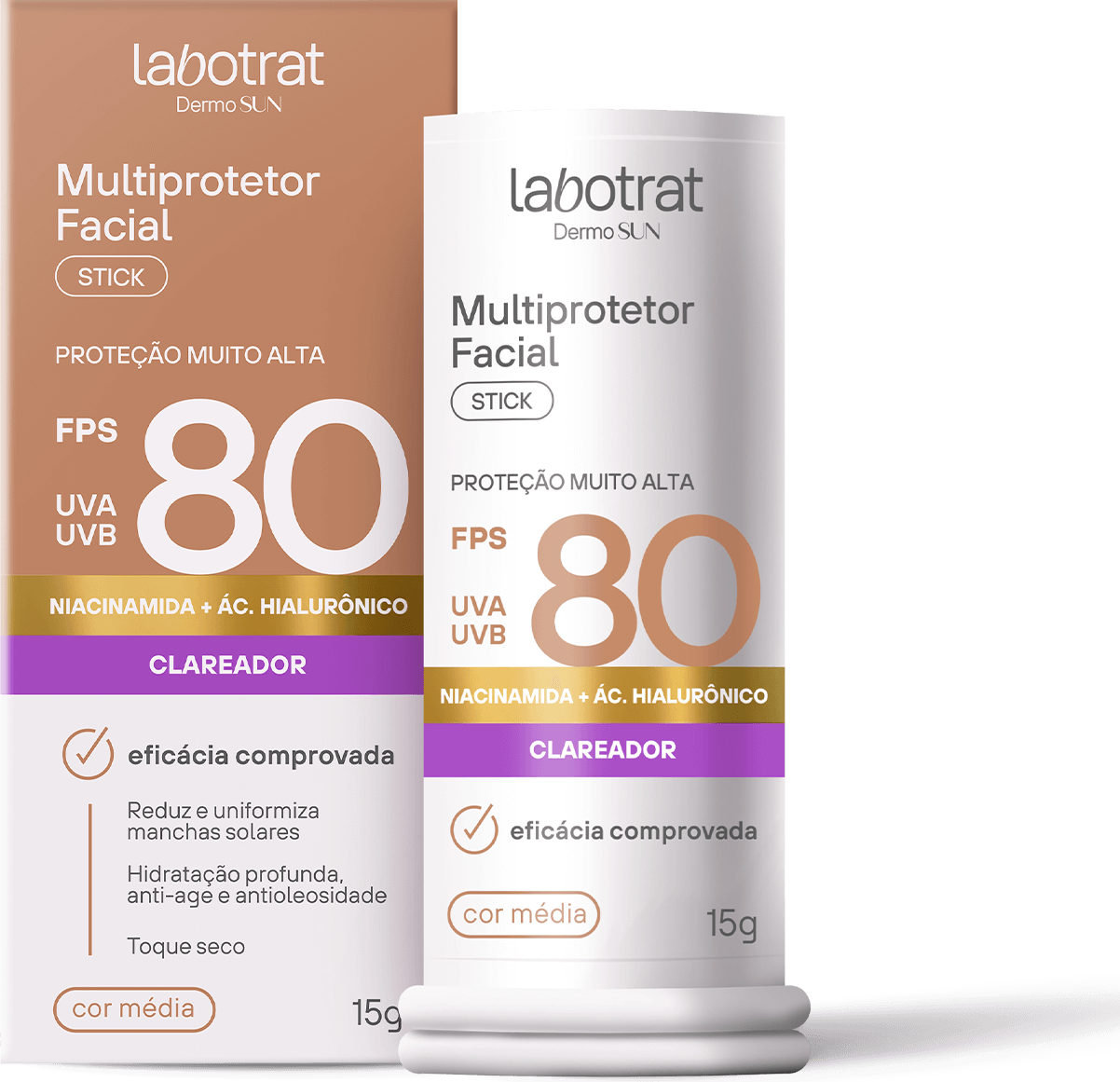 MULTIPROTETOR FACIAL STICK BRONZE FPS 80 15G