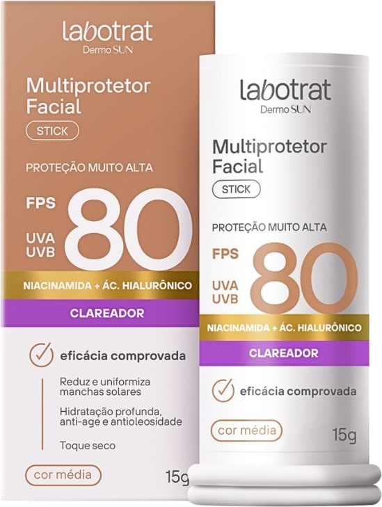 MULTIPROTETOR STICK BEGE MEDIO FPS 80 DERMO SUN 15G
