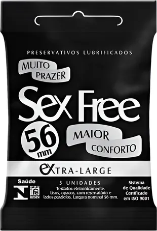 PRES SEX FREE MASC. EXTRA LARGE C/3UND