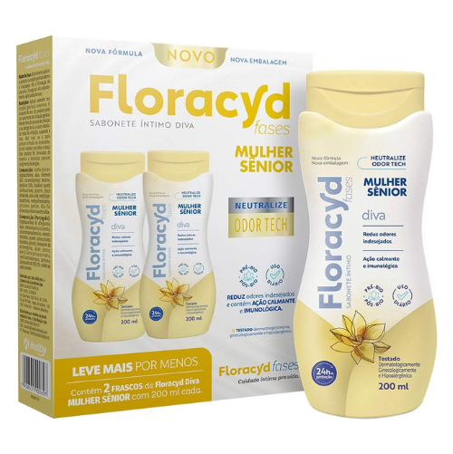 KIT FLORACYD SAB INTIMO DIVA  - SENIOR -  200ML 2UN
